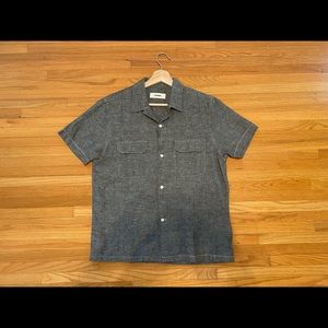 Buck Mason Camp Shirt - Charcoal Chambray - Small